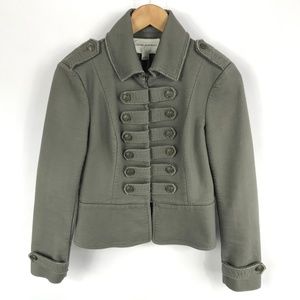 Banana Republic Military Style Jacket Olive Gray